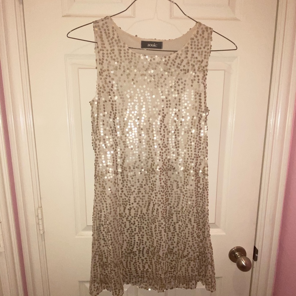 Gold Sequin Dress - Size Small